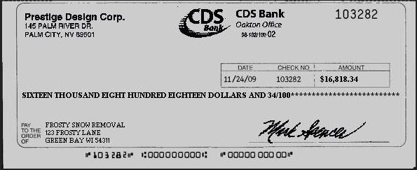 100 thousand dollar check