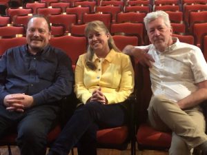 Rachel Reim-Ledbetter (center), with Lincoln Theatre Development Director Damond Morris (left) and Executive Director Roger Roger Gietzen. Photo courtesy; Lincoln Theatre