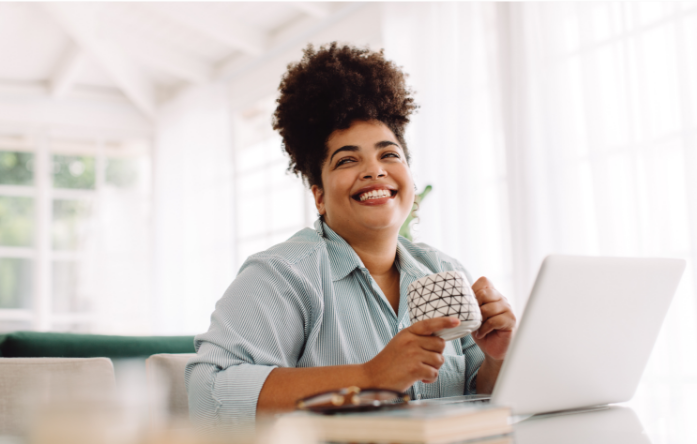 woman with laptop